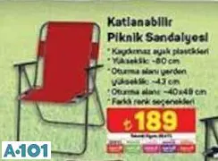 KATLANABİLİR PİKNİK SANDALYESİ